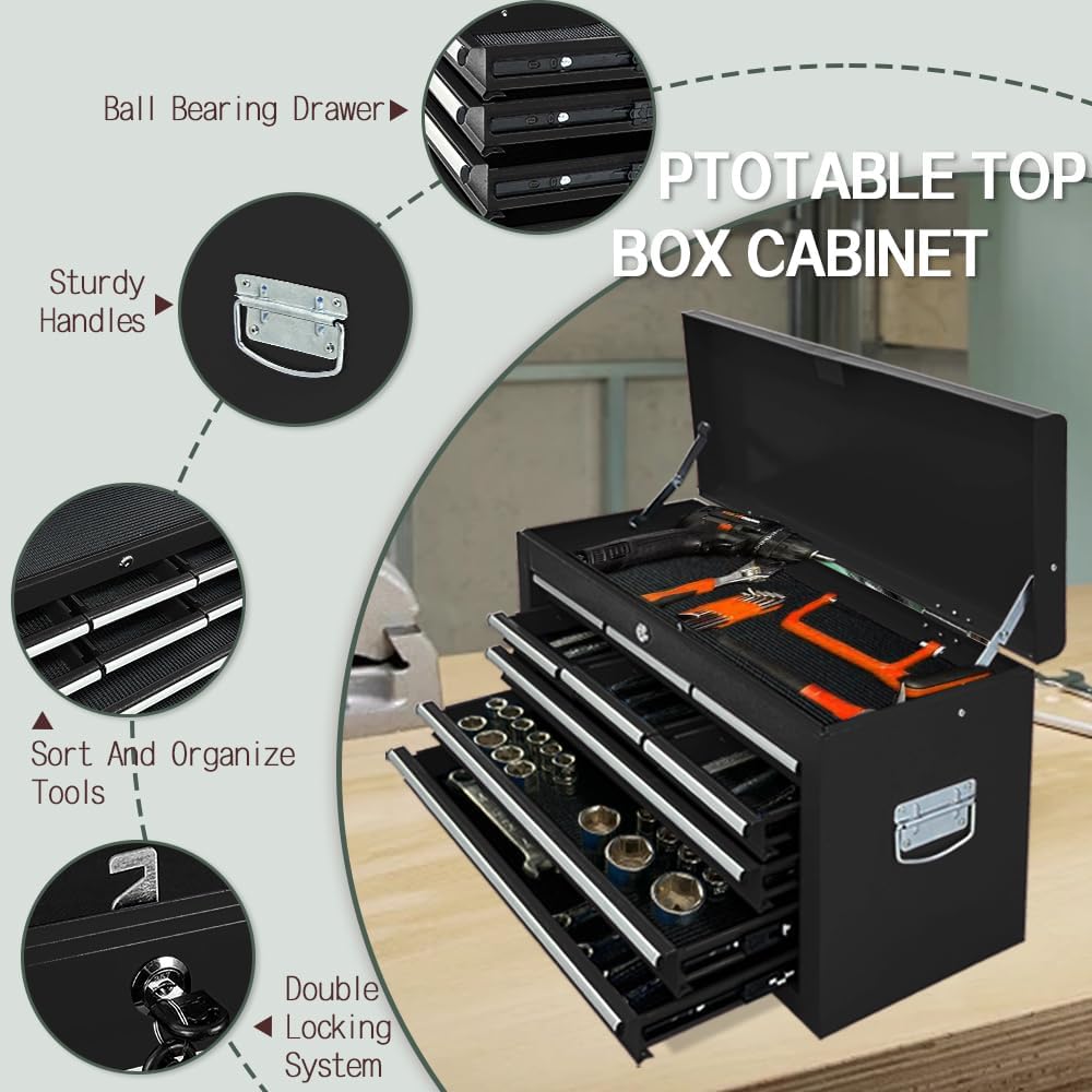 13-drawer tool chest with double door and wheels, side view
