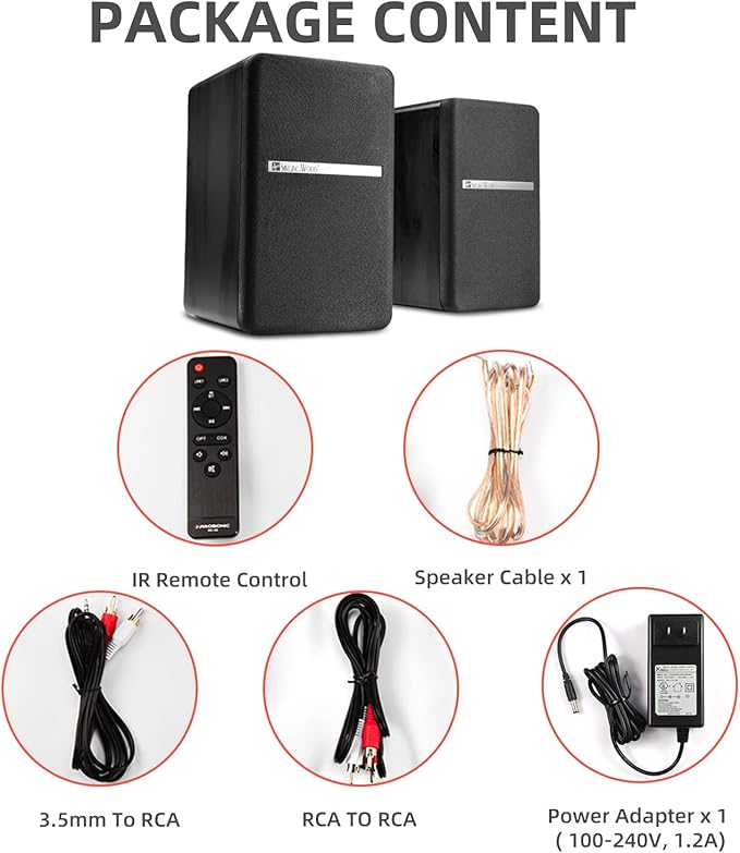 SINGING WOOD BT27 Active Powered Bluetooth Bookshelf Speakers