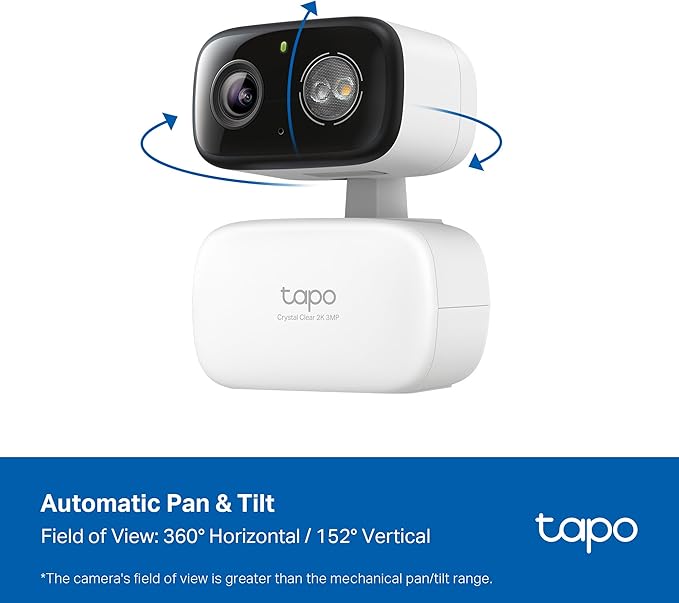 Tapo 2K Indoor/Outdoor Pan/Tilt Wired Security Camera (2-Pack)