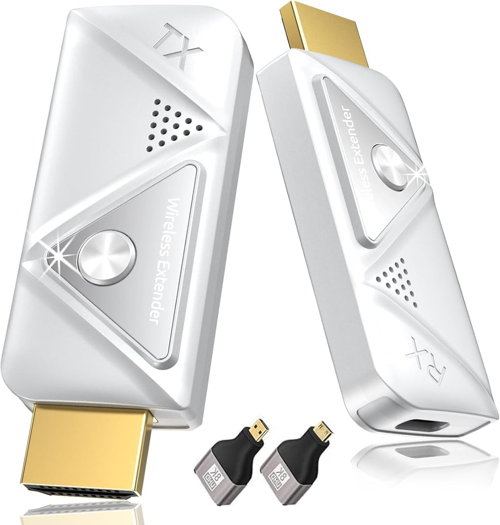 Wireless HDMI Transmitter and Receiver 328FT/100M, 2.4G+5G Plug & Play Wireless