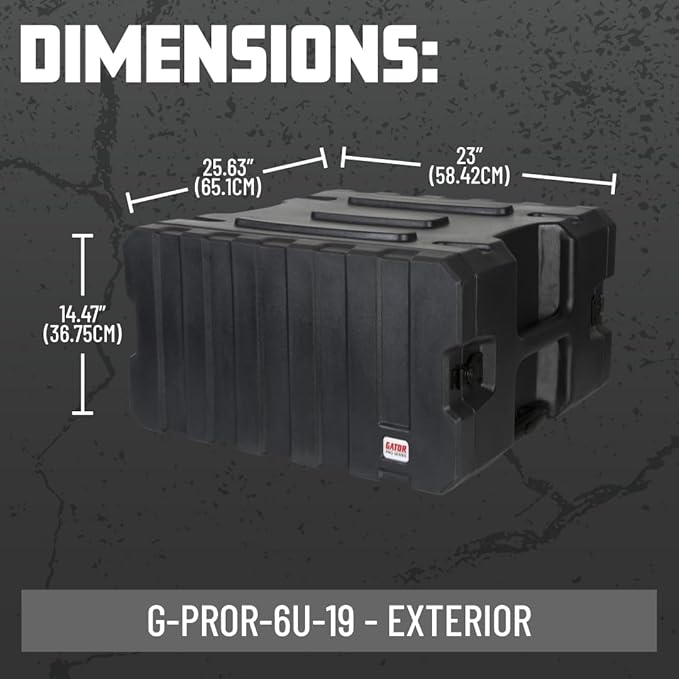 Gator Cases Pro Series 6U Rolling Rack Case