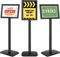 Mutualsign 3Pcs Heavy Duty Pedestal Sign Holder