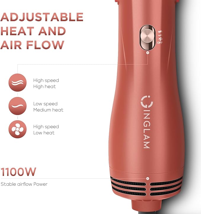 IG INGLAM Blow Dryer Brush Set, 5-in-1 Multi-Styler