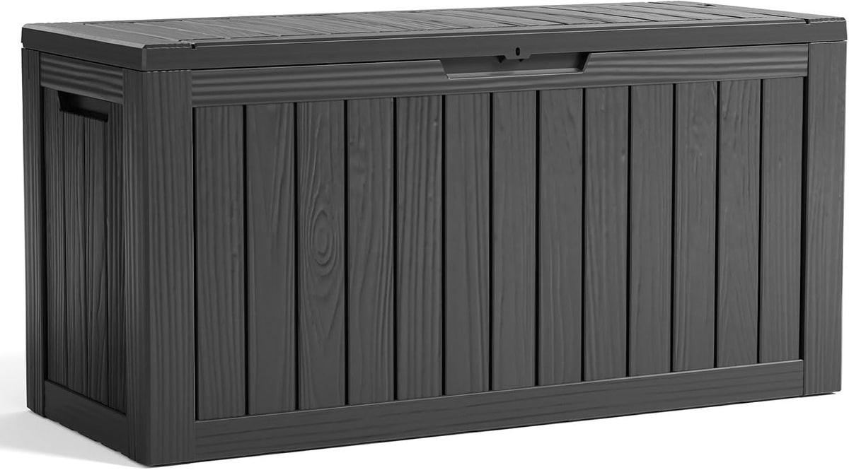 EasyUp 80 Gal Resin Outdoor Storage Box Waterproof Lockable Deck Box
