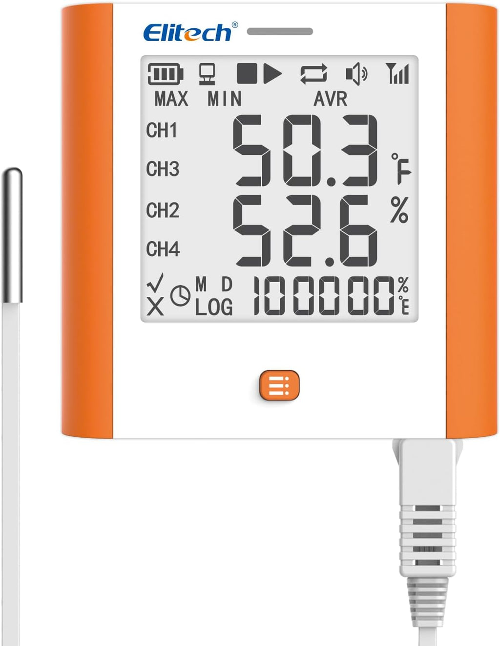 Elitech 100, 000 Points Digital Temperature Humidity Data Logger Medical