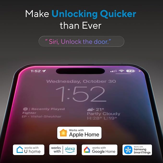 ULTRALOQ Bolt Fingerprint WiFi Smart Lock, Works