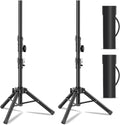 Small Speaker Stands 2 Pack, 24-50 Inch Height Adjustable Speaker Tripod Stand