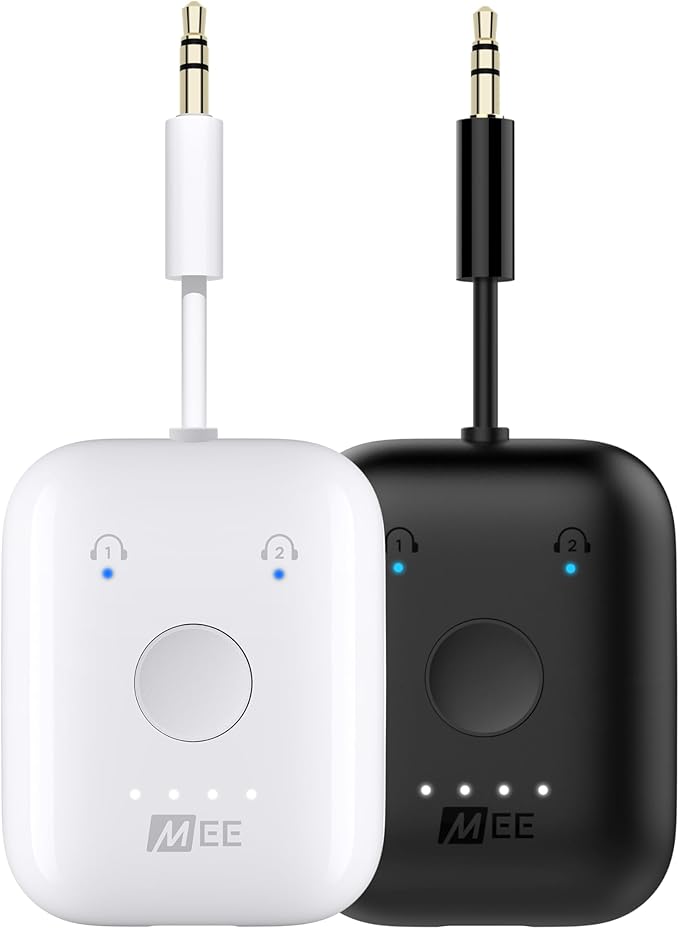 MEE audio Connect Air in-Flight Bluetooth Wireless Audio Transmitter Adapter (2 PACK)