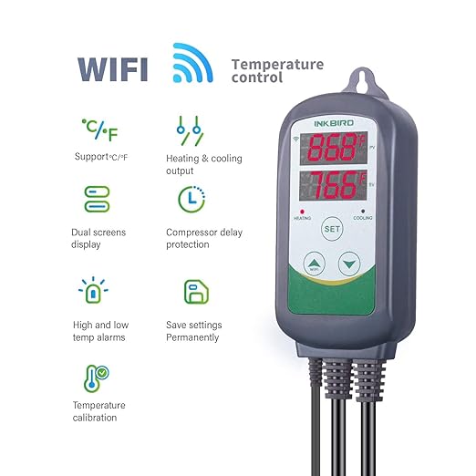 Inkbird WiFi ITC-308 Digital Temperature Controller Thermostat Remote
