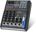 Pyle Professional Audio Mixer Sound Board Console System- Interface 4 Channel