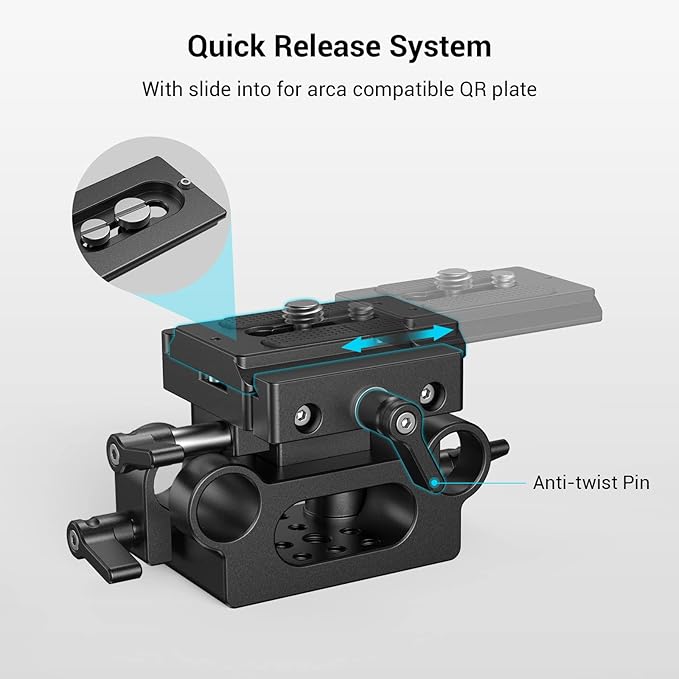 SMALLRIG Universal 15mm Rail Support System
