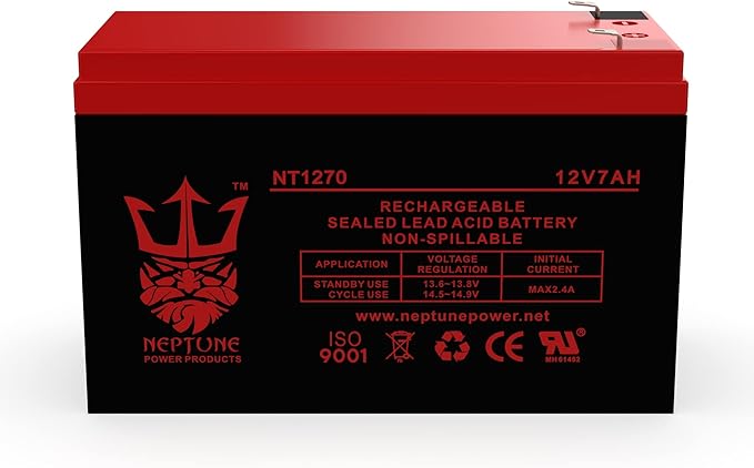 Neptune Power Products Brand NT1270 12V 7Ah Rechargeable Sealed Lead Acid (2 Pack)