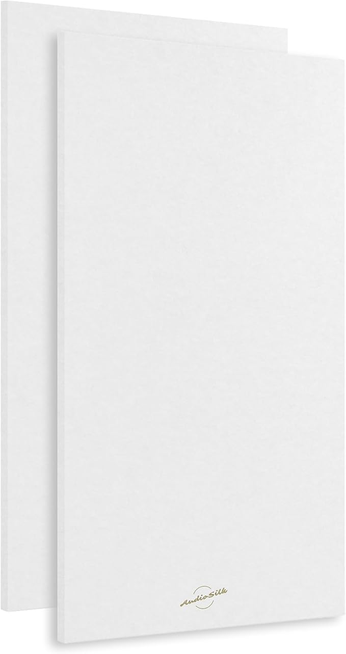 AudioSilk Acoustic Panels, 2 Pack, Pure White