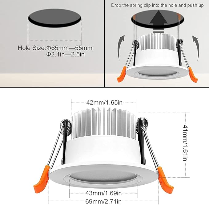 LightingWill 2 Inch Recessed Lighting, Smart WiFi LED Downlight, 5W LED Ceiling (4 Pack)