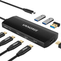 USB C Hub 8 in 1 Multiport Adapter, 3 USB 3.2 Gen 2 Ports