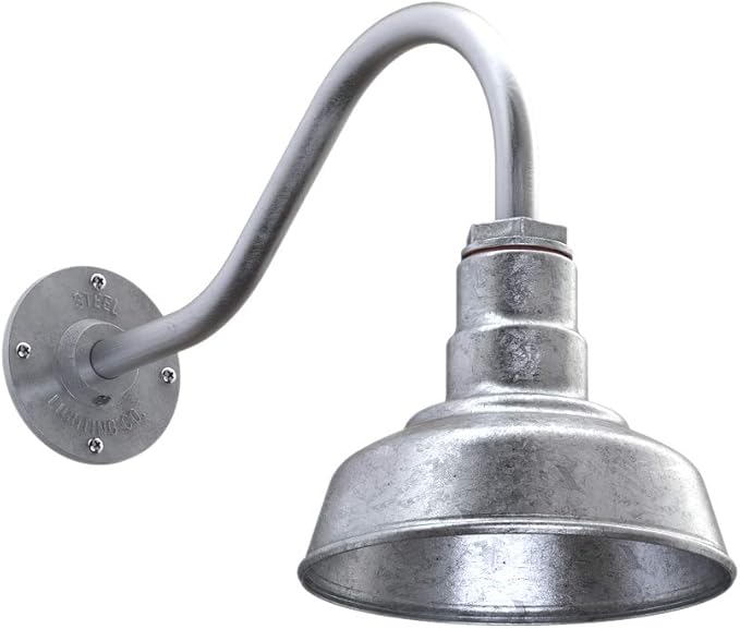 Steel Lighting Co. Hawthorne Barn Light | Outdoor Wall Mounted | 8 inch Dome |