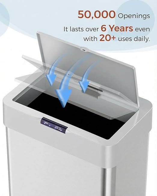 TLSUNNY 16 Gallon Motion Sensor Trash Can, Touchless Automatic Garbage Can