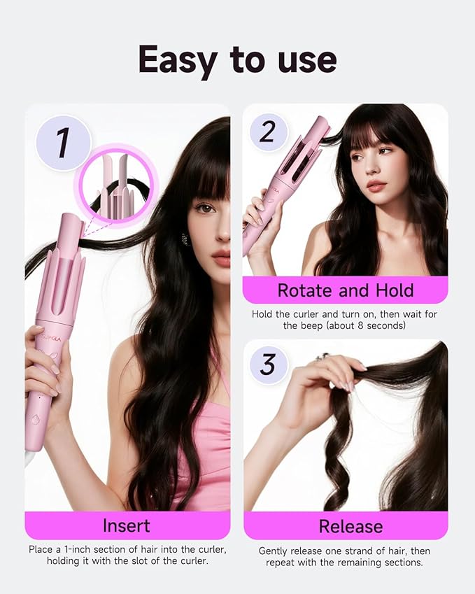 TSUYAGLA Automatic Curling Iron, 1 1/4 Hair Curler