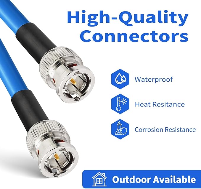 Superbat 3G 6G SDI Cable 200ft 75ohm BNC SDI Video Cable Belden 1694A Supports
