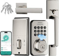 Ulecoce U68H Fingerprint Deadbolt Door Lock for Front Door with Handle