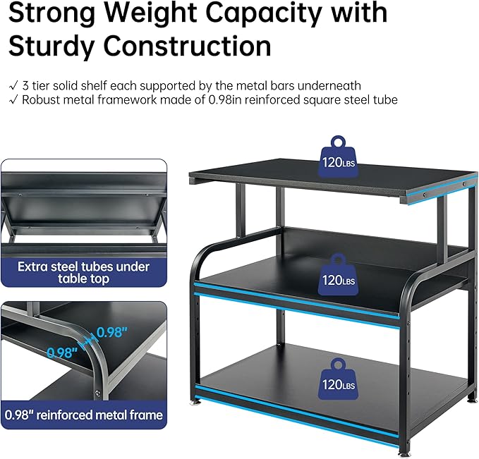 Fannova 32.3" x 18.9" Extra Large Printer Stand Table