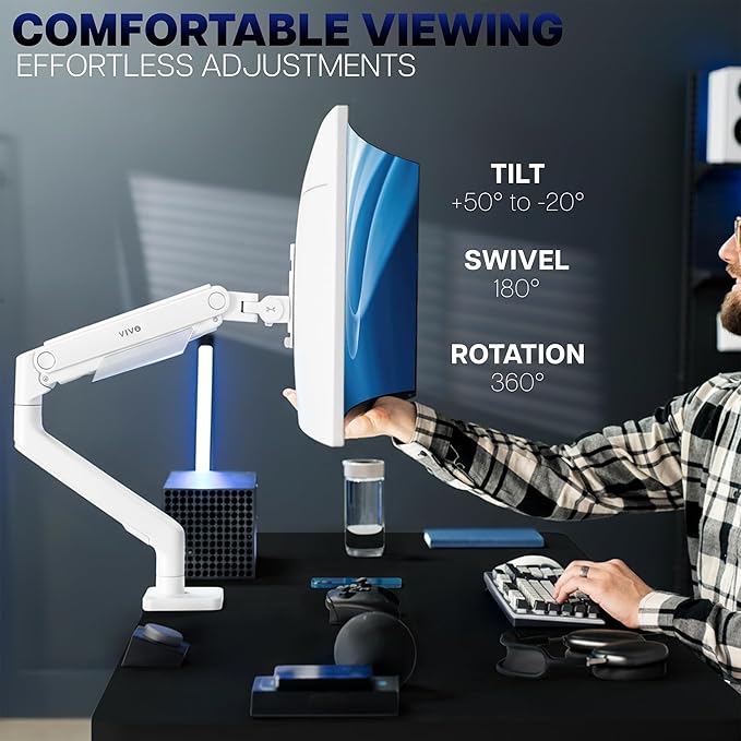 VIVO Heavy Duty Aluminum Ultrawide Monitor Tension Arm