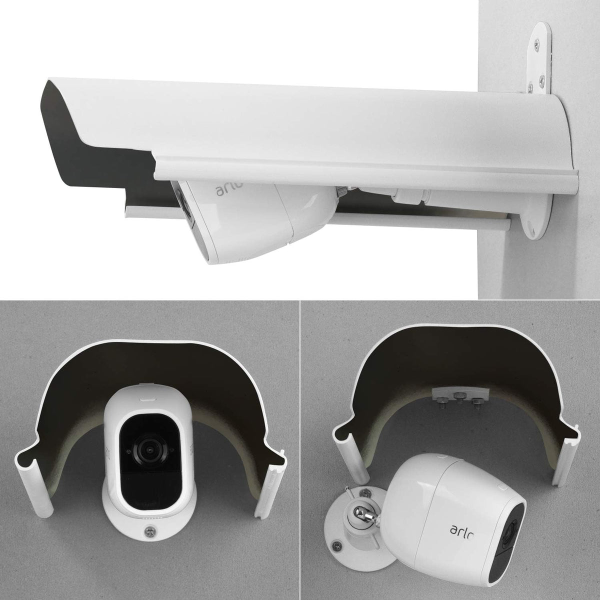 universal sun rain shade camera cover shield,protective roof showing dimensions