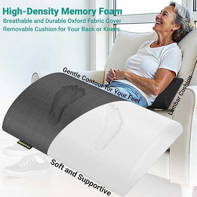YEASHEIN Adjustable Foot Rest for Under Desk at Work, Ergonomic Under Desk