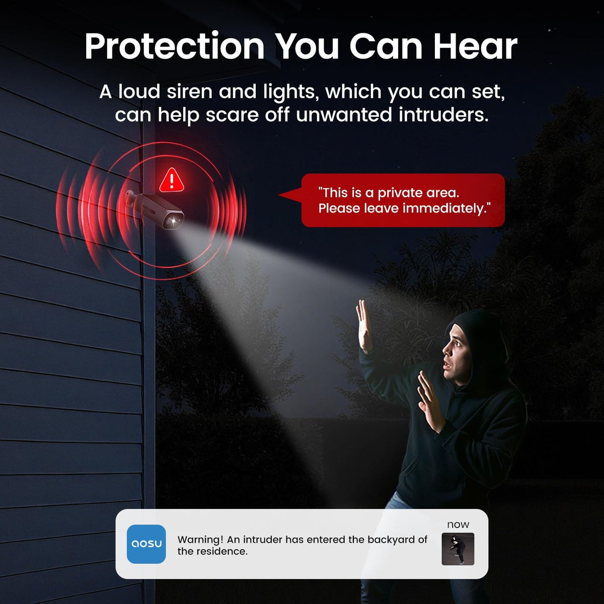 aosu 2k qhd solar security cameras wireless outdoor on a desk or shelf