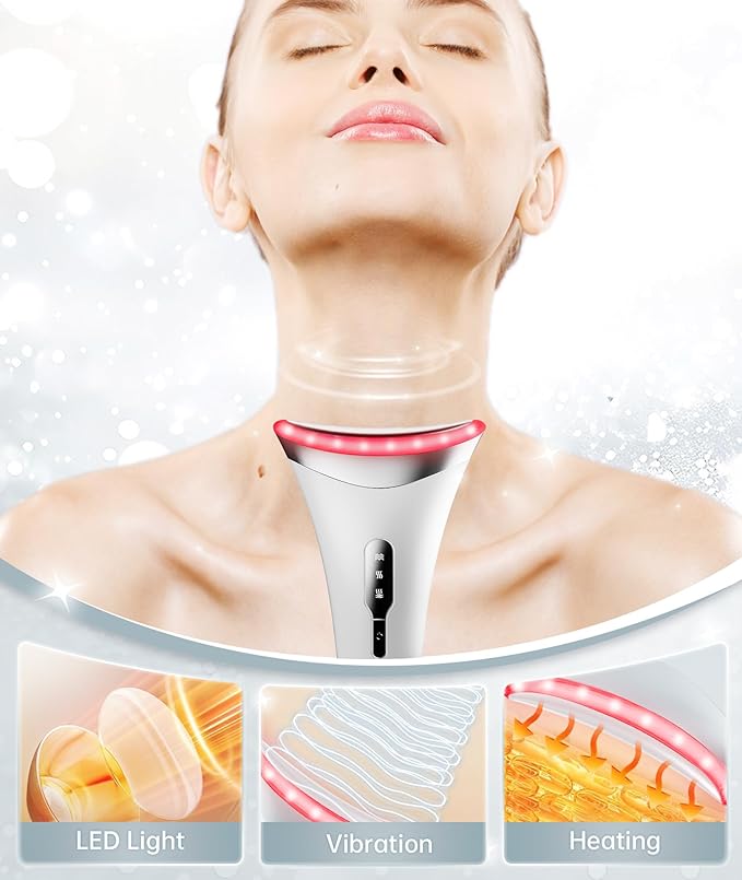 Dopsikn Red Light Therapy for Face and Neck, 7 Color Facial Massager