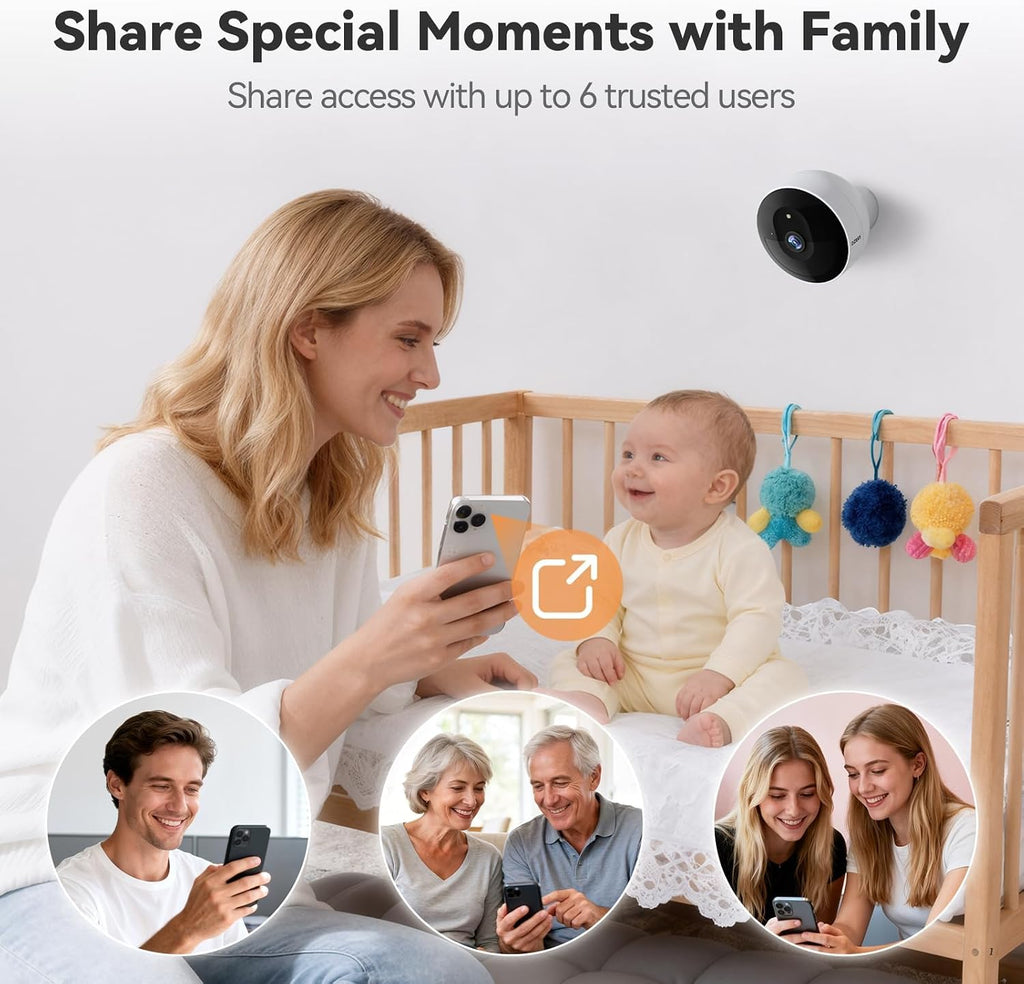 Dzees 2K Wireless Security Camera Outdoor, Magnetic Battery Powered Camera