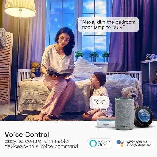 TREATLIFE Dimmable Smart Plug 2 Pack, 2.4GHz Smart Plug Works