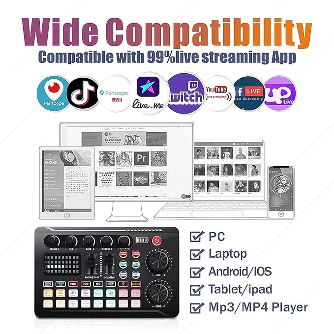 SINWE Podcast Microphone Bundle, BM-800 Condenser Mic