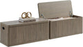 SICOTAS Storage Bench 80.4" Wide Shoe Bench with Lift Top Large Wooden Storage Chest Trunk Modern Blanket Chest with 4 Safety Hinges & Seating for Bedroom Entryway Living Room Hallway