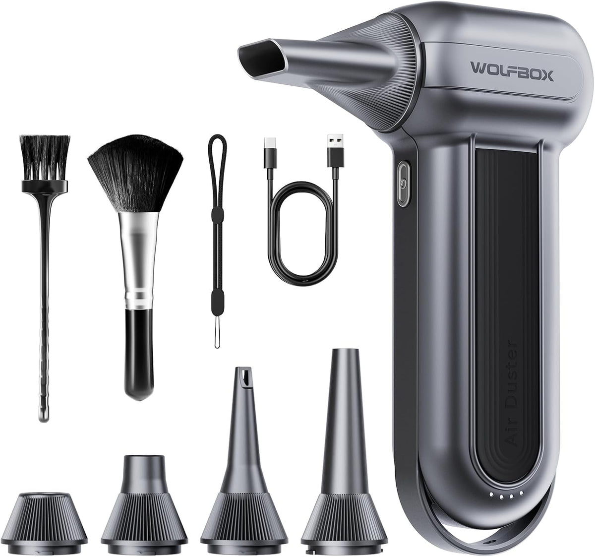 WOLFBOX MF100 Electric Air Duster-150000RPM Super Power Cordless Air Duster