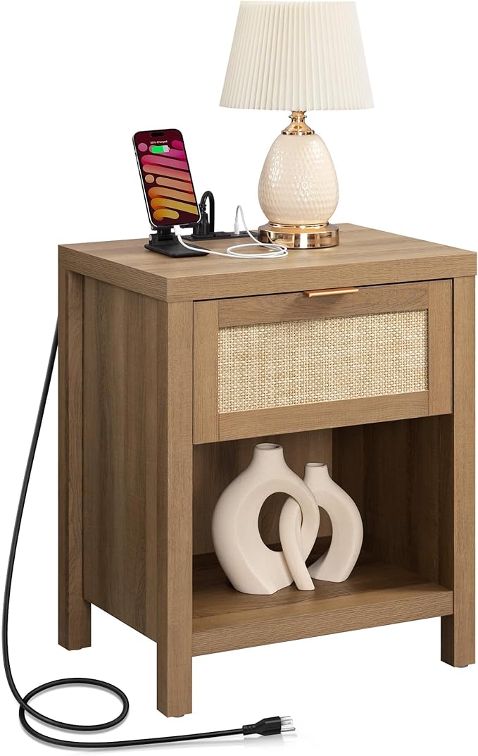 SICOTAS Rattan Night Stand