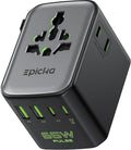 Epicka Pulse Duo 65W Universal Travel Adapter, International Power Adapter