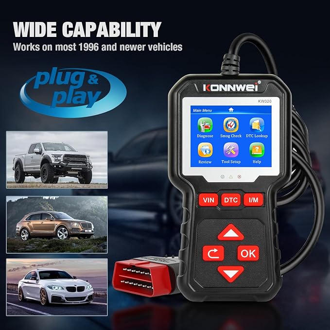 KONNWEI KW320 Car OBD2 Scanner Professional Code Reader Engine Fault Code