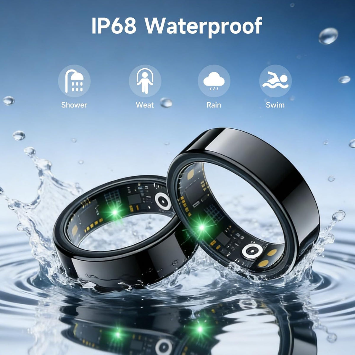 smart ring for women men, health tracker, fitness, package contents
