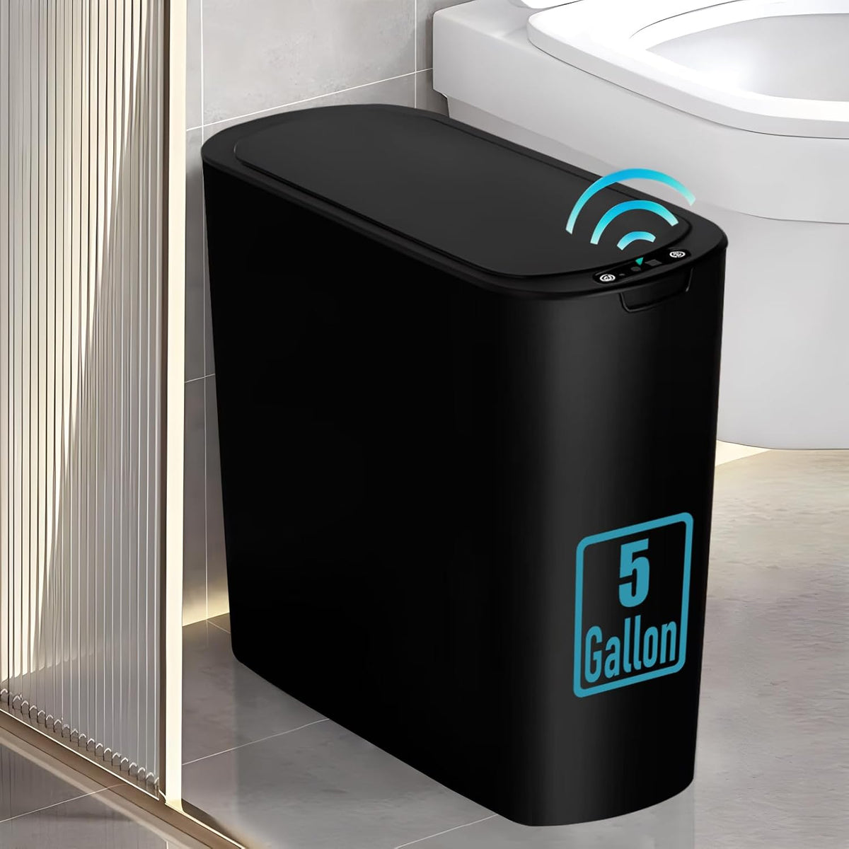 TIPGO 5 Gallon Motion Senor Bathroom Trash Can