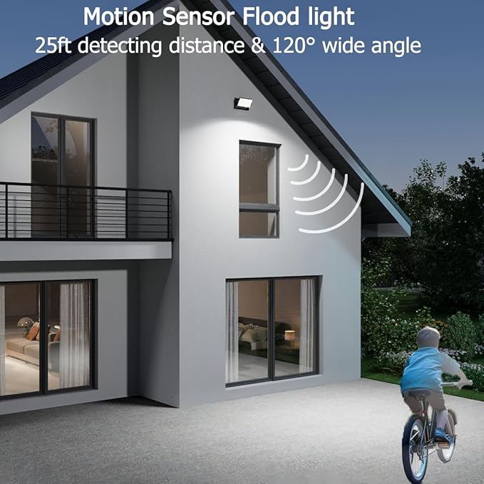 rosykite 40W LED Wall Pack Lights Outdoor Motion Sensor, 360 °Rotation 5000K