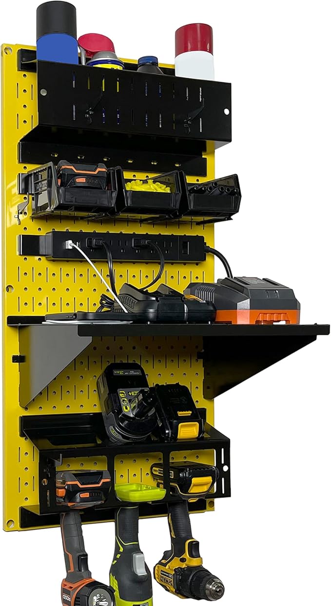 Wall Control Power Tool Storage Organizer Kit Cordless Drill Holder Charging