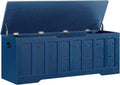 VANKILEY 51.2" Storage Chest Extra Large,Wooden Storage Bench(Blue)