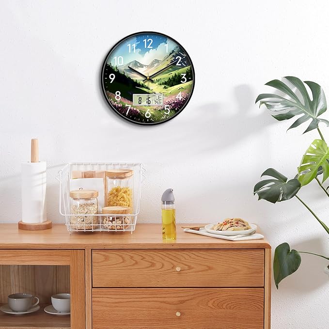 SCOAGE Digital Large Display Silent Wall Clock