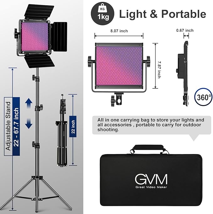 GVM 850D RGB LED Video Lights (2 Packs)