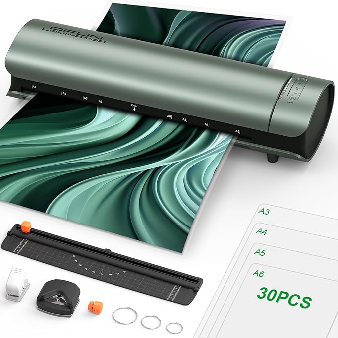 Qfun Laminator Machine 11x17 Cold Thermal Laminator，13 inch Laminating Machine