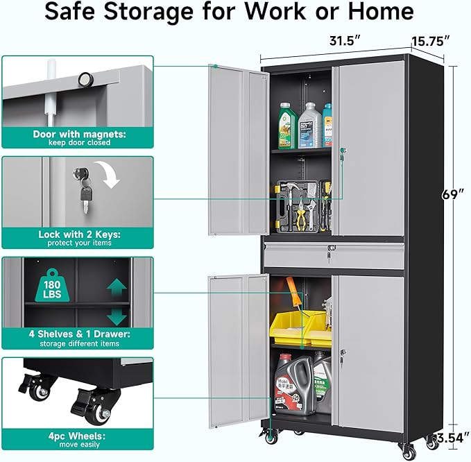 Metal Garage Storage Cabinet