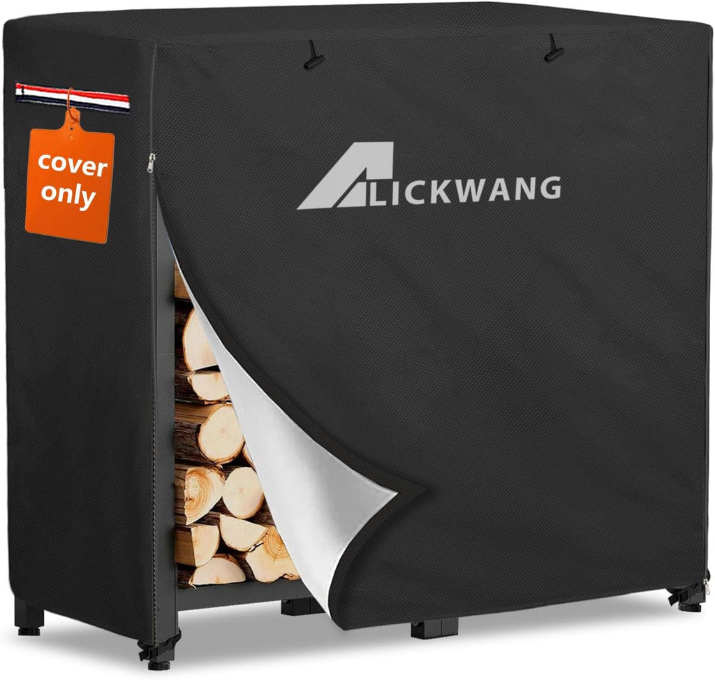 Outdoor Waterproof 34 Inch Small Firewood Rack Cover with Zipper