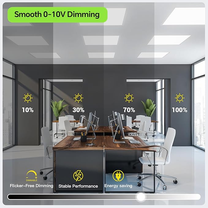6Pack 2x2 LED Light Flat Panel, 40/35/30/25/20W, 5 Color Temps