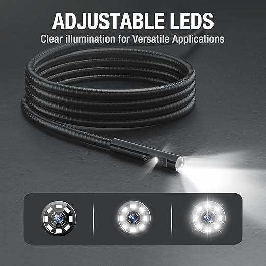 Triple Lens Borescope Inspection Camera, Teslong Professional Endoscope